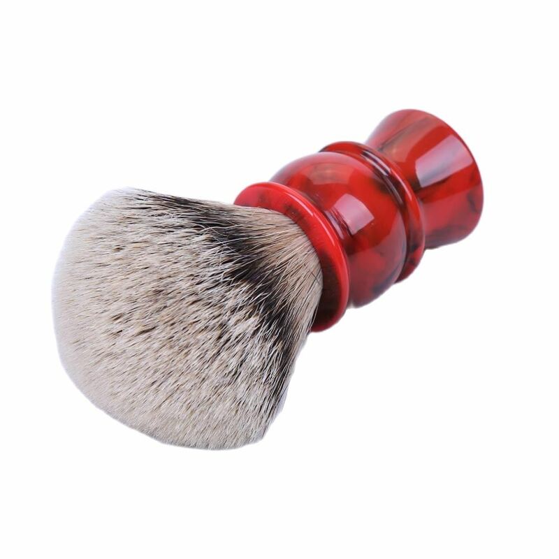 YAQI 24MM Silvertip Badger Hair manico in resina rossa pennelli da barba per uomo