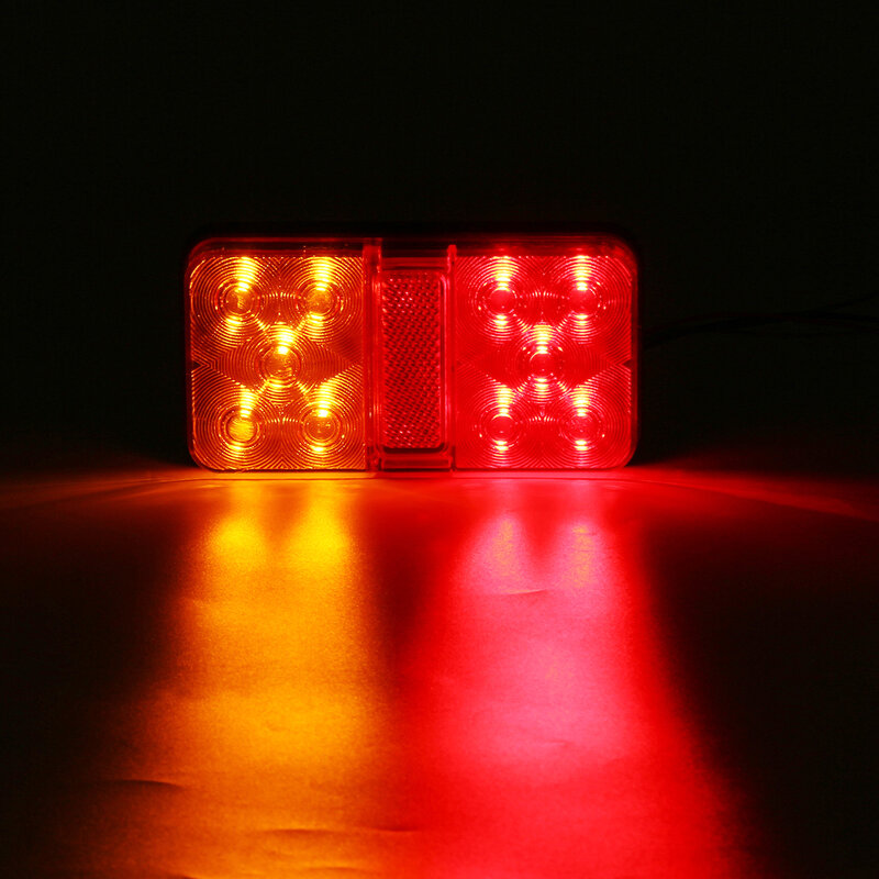 Luz traseira LED para carro, Turn Signal Indicator, Stop Lamp, Luz de freio traseiro, caminhão, reboque, caravana, 12V, 24V, 2Pcs