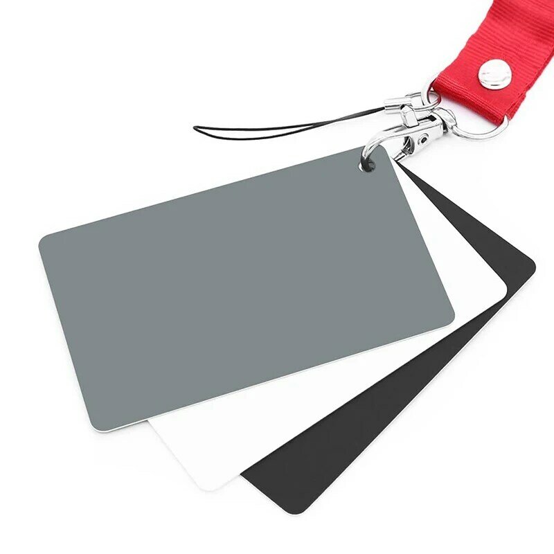 Tarjeta gris de Balance de blancos, tarjeta de fotografía de exposición 18%, calibración personalizada, tarjeta gris, cámara de vídeo DSLR