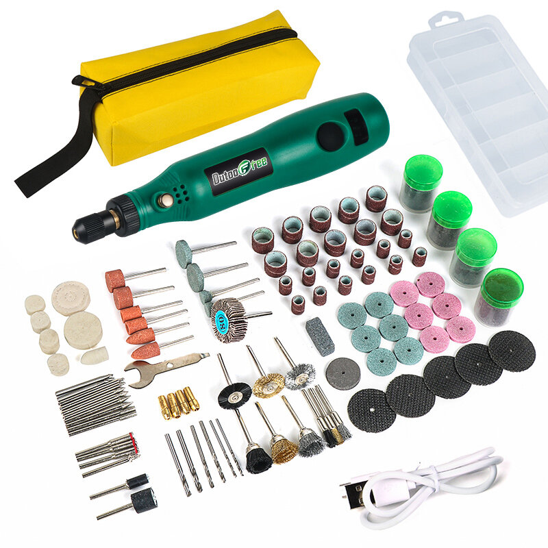 Taladro Inalámbrico USB de 3,7 V, Mini bolígrafo de tallado eléctrico, taladro de 3 velocidades, Kit de herramientas rotativas, bolígrafo grabador, bricolaje para pulir y moler