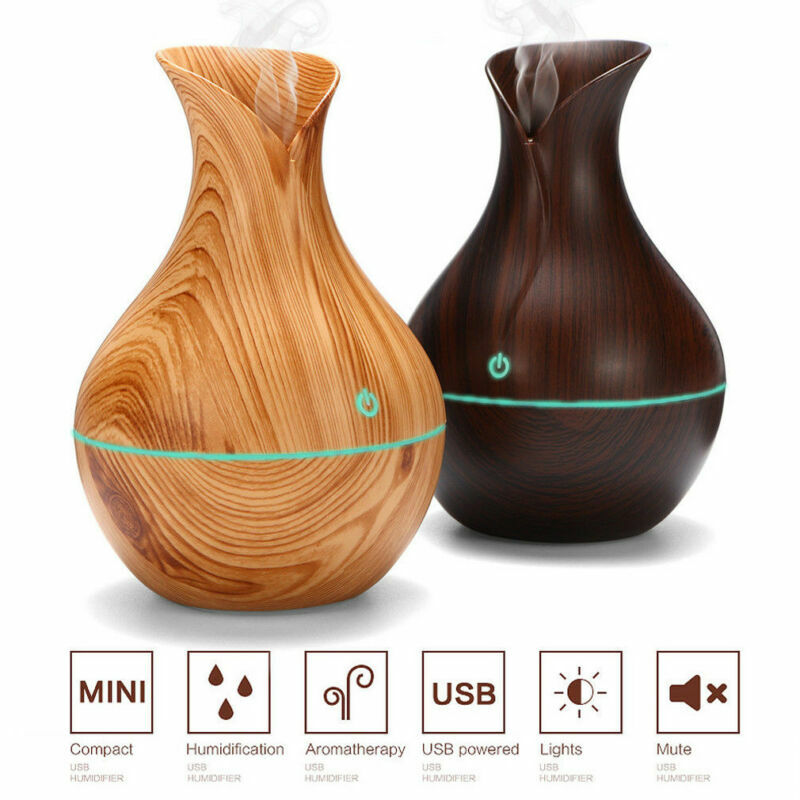USB LED Ultrasonic Aroma Humidifier Essential Oil Diffuser Aromatherapy Purifier for Office Home