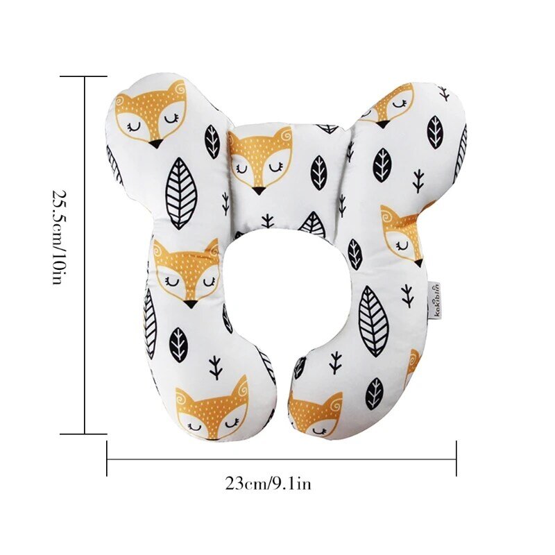 Baby Soft Cotton Travel Pillow Infant Head Neck Support Cushion Stroller Headrest Protection for Car Seat Pushchair