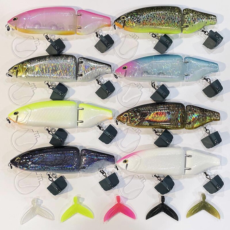 CF LURE Luminous Jointed Bait 165mm 60g Shad Glider Swimbait Fishing Lures Hard Body Floating Bass Pike painting flaw on sale