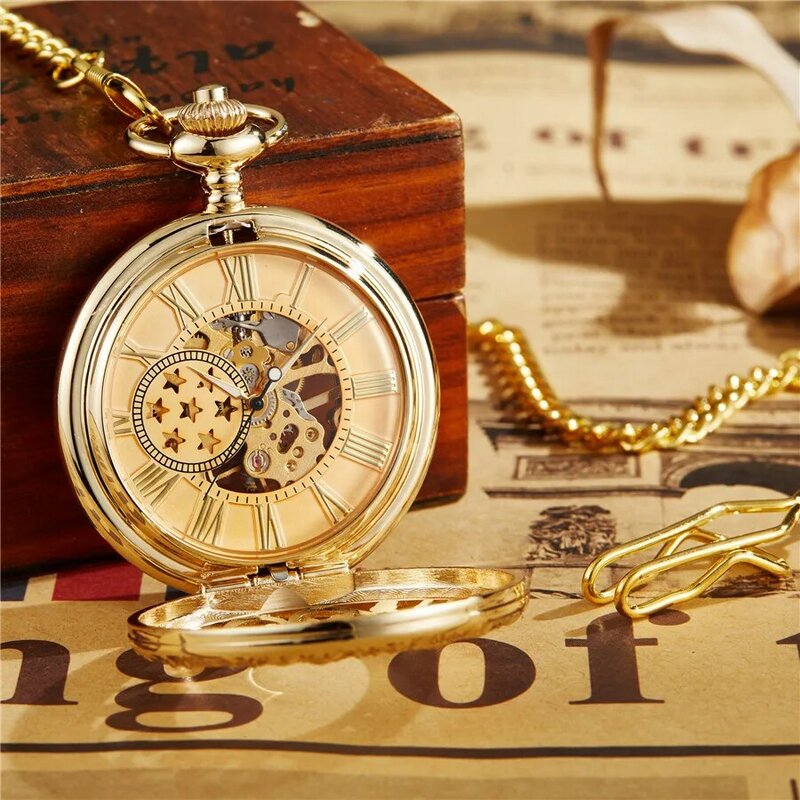 Старинные антикварные Механические карманные часы в стиле стимпанк ожерелье с полым скелетом ручной работы ветер резьба на цепочке для мужчин и женщин