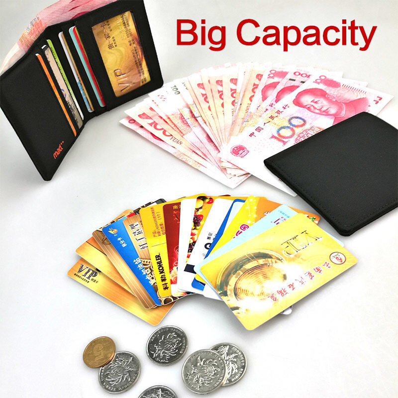2023 Minimalist Slim Nylon Wallet For Men Women Slimline Ultra Thin Mini Small Male Female Zipper Coin Purse Compact Money Bag