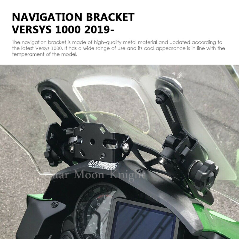 가와사키 Versys 1000 Versys1000 용 2019 2020 오토바이 액세서리, GPS 네비게이션 브래킷 지지대 홀더