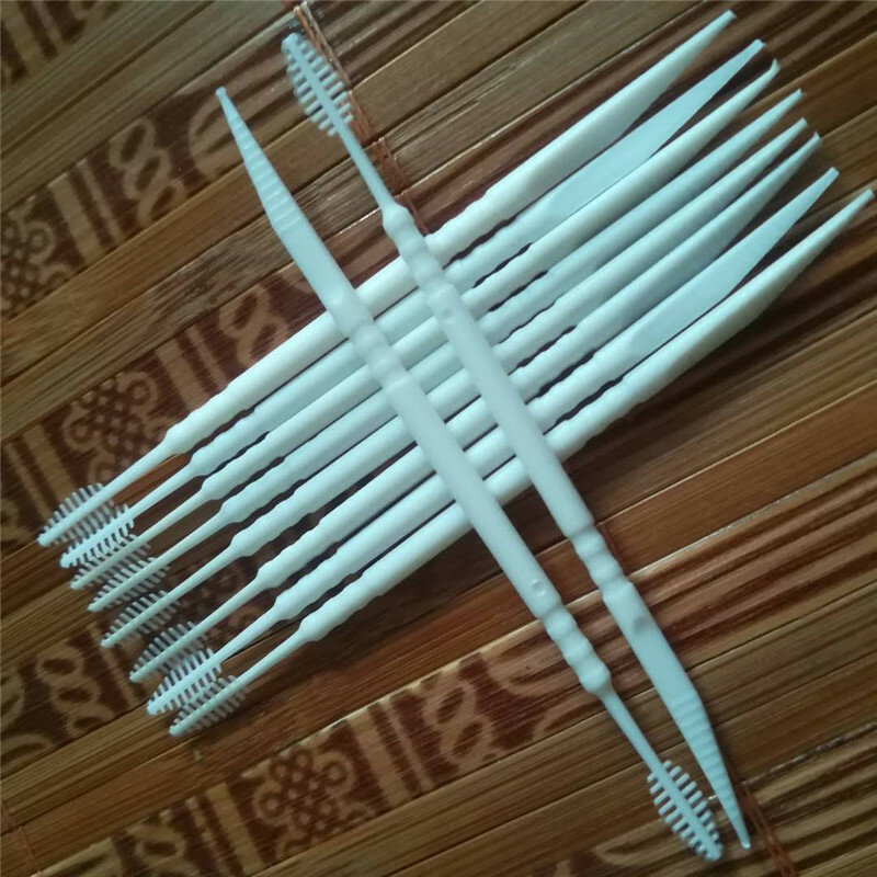 300 Pcs/bag Double-end Tooth Stick Superfine Toothpicks Brush Dental Oral Care Clean Teeth Food Residue Tools Bamboo Chopsticks