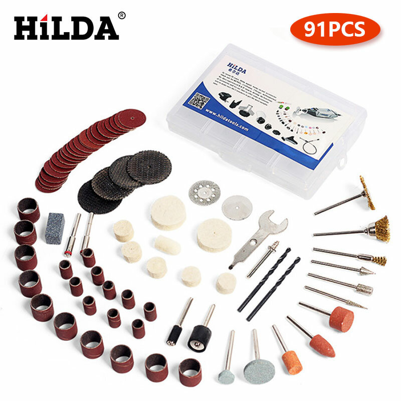 Hilda acessórios de ferramenta rotativa para fácil corte moagem lixar escultura e polimento ferramenta combinação para hilda dremel