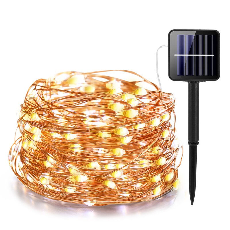 Ir Dimbare 11M/21M/31M/51M Led Outdoor Solar String Lights Solar Lamp voor Fairy Holiday Christmas Party Garland Verlichting