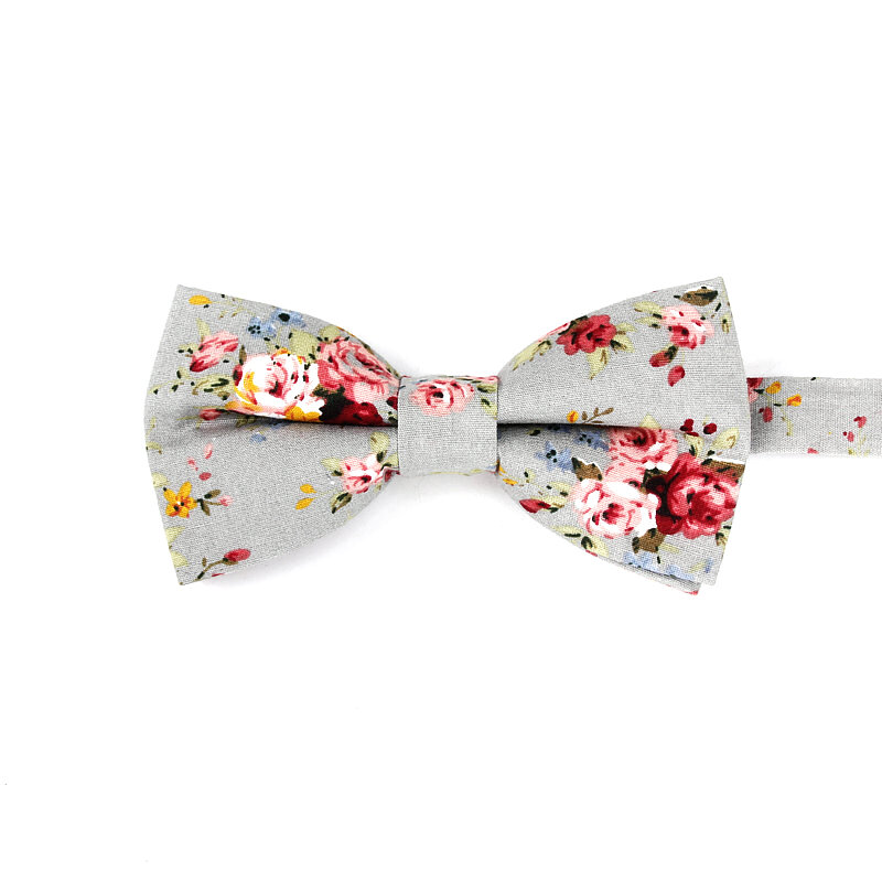 Nowy styl Bowtie mężczyźni Tuxedo bawełna projektant kolorowy motyl kwiat róża Paisley muszki wesele Casual krawat muszka