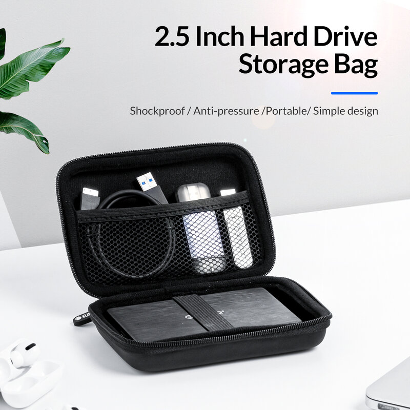ORICO PHB-25 2.5 "2.5 Inci Tas Pelindung untuk Kotak HDD Portabel Eksternal-Biru/Hitam/Merah Muda