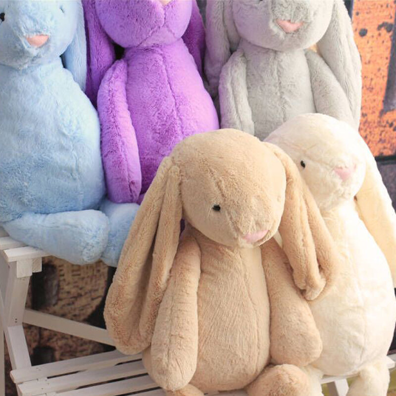 Conejo de peluche de orejas de 25CM de largo, conejo Bonny suave, animales de peluche para dormir, juguetes de dibujos animados, muñecas para niñas, regalos de cumpleaños para niños