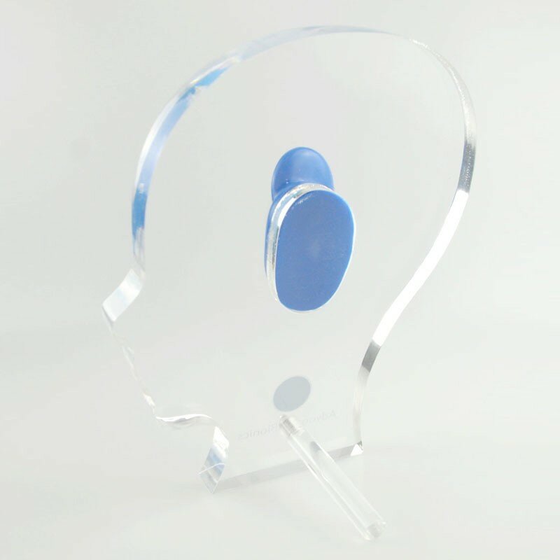 Soundlink Head Shape Acrylic Display with Silicone Ear Model for Displaying Hearing Aids Jewelry Display