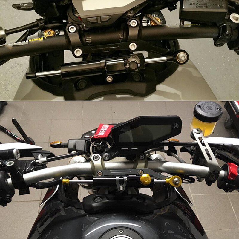 MT-09 MT09 พวงมาลัยรถจักรยานยนต์เสถียรภาพ Damper Bracket Mount CNC สำหรับ YAMAHA MT-09 MT09 FZ09 FZ-09 2013-2019 2017 2018