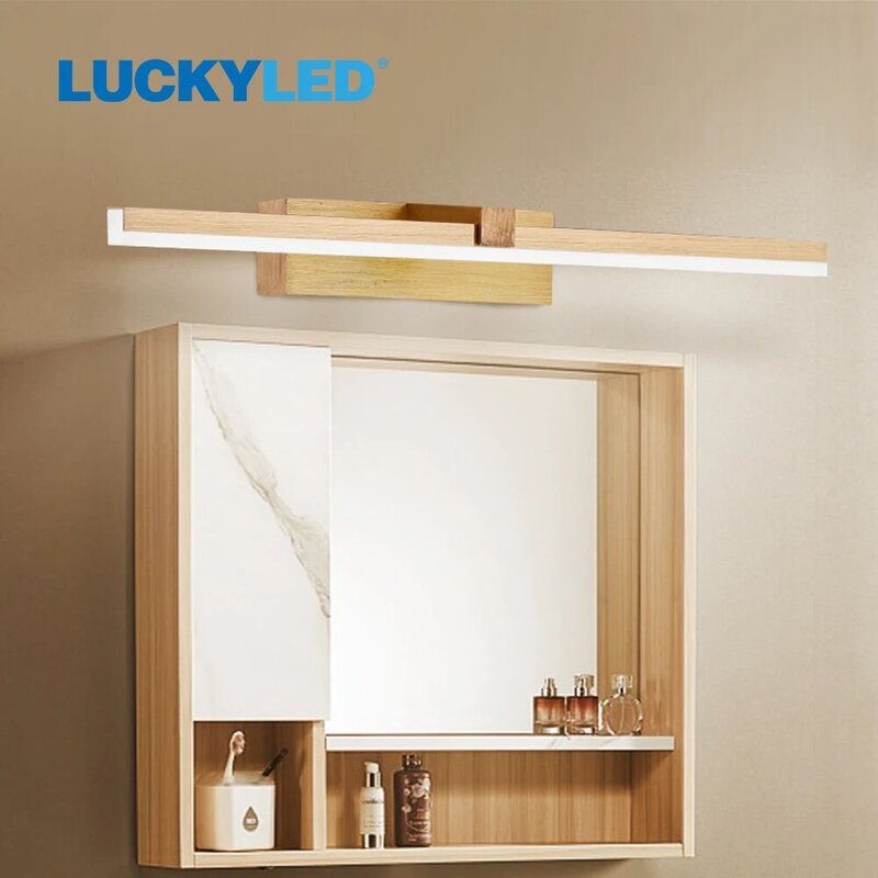 LUCKY-Lámpara LED de pared para espejo de baño, luz impermeable para tocador, accesorios de iluminación interior, 220v, 110V, 8W, 12W, 16W, 20W