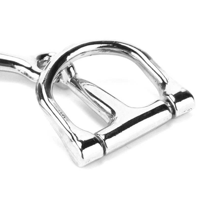 D-Shaped Snaffle Keychain Durable Silver D Zine-Alloy Horse Snaffle Bits Key Farm Animal Chicken Feeder