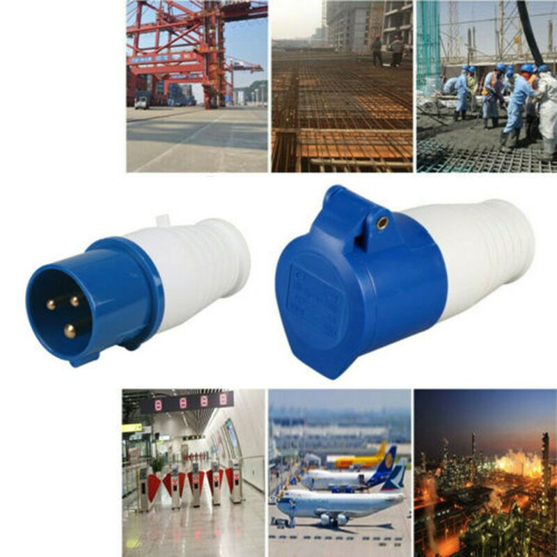 産業用防水プラグ,工業用プラグ16A, 240v,3青