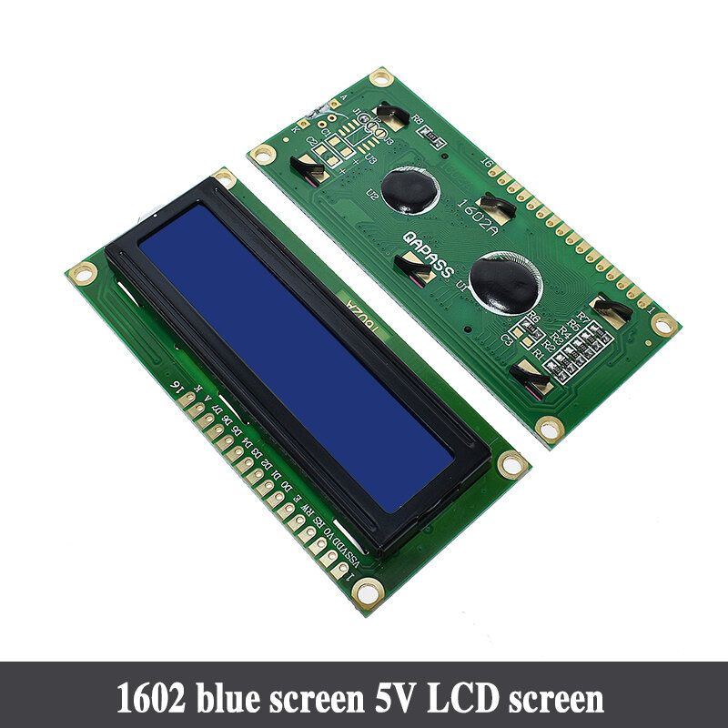 LCD1602 LCD 1602 2004 12864โมดูลหน้าจอสีเขียว16X2 20X4โมดูลจอแสดงผลLCD HD44780 Controller Blueสีดำ