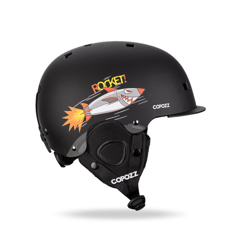 COPOZZ casco da sci per cartoni animati per bambini casco da sci per protezione da ciclismo per sci all'aperto di sicurezza integrato