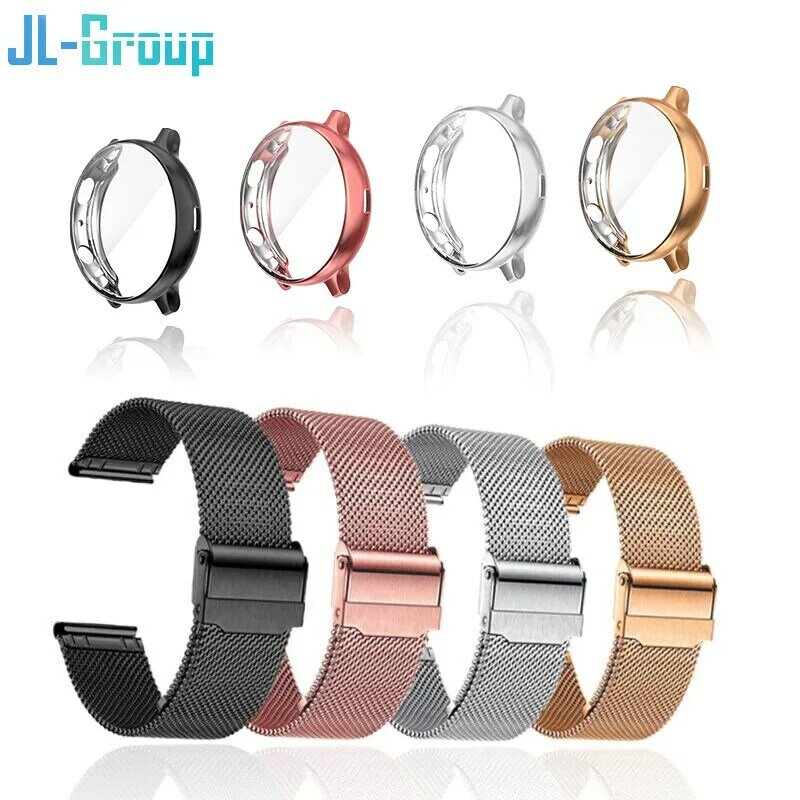 Strap for Samsung Galaxy Watch, Band with Protector, Capa de TPU, Tela, 3, 4, 5, 6, Active 2, 40mm, 44mm, 41mm, Acessórios