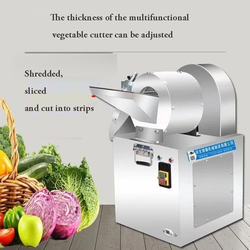 Cortador de vegetais elétrico multifuncional, máquina de cozinha, processador de alimentos, fatiamento comercial de cebola, cenouras, ralador de batata