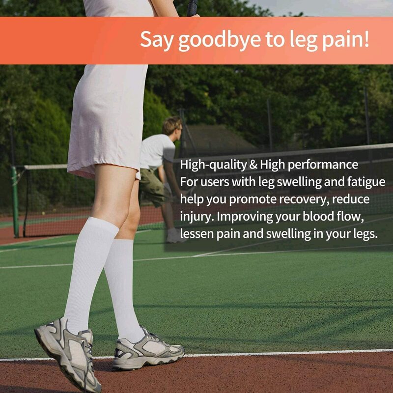ทองแดงถุงเท้าการบีบอัดผู้ชายผู้หญิง Anti ความเมื่อยล้าบรรเทาอาการปวดเข่าถุงน่องสูง20-30 MmHg สำหรับวิ่งกีฬาการตั้งครรภ์ XXL