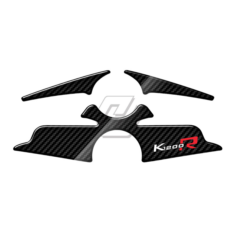 Para BMW K1200R Sport Version hasta 2010 3D Carbon-look superior Triple Yoke Defender