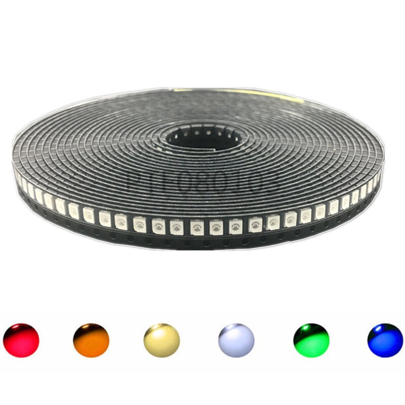 2835 Светодиодная лампа из бисера 21-25 лм, белый, красный, зеленый, синий, розовый, желтый СВЕТОДИОД SMD 3528, светодиодная микросхема, коридор 60 мА, шт.