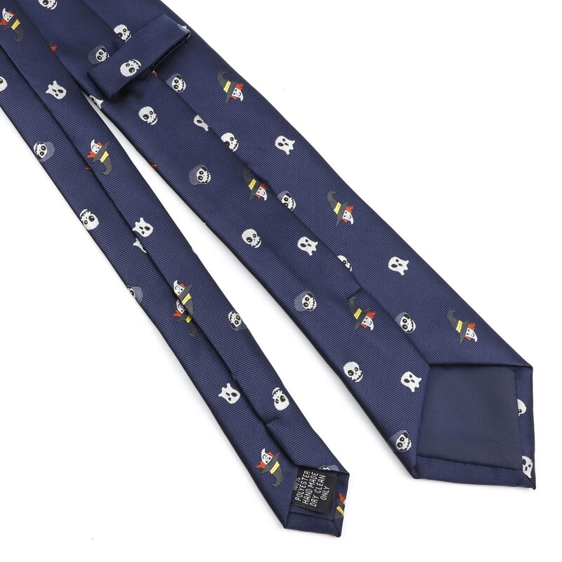 Corbata de Jacquard de microfibra para hombre, diseño moderno, Animal, planta, Calavera, flor, corbata tejida, boda, fiesta, Día del Padre, regalo de cumpleaños
