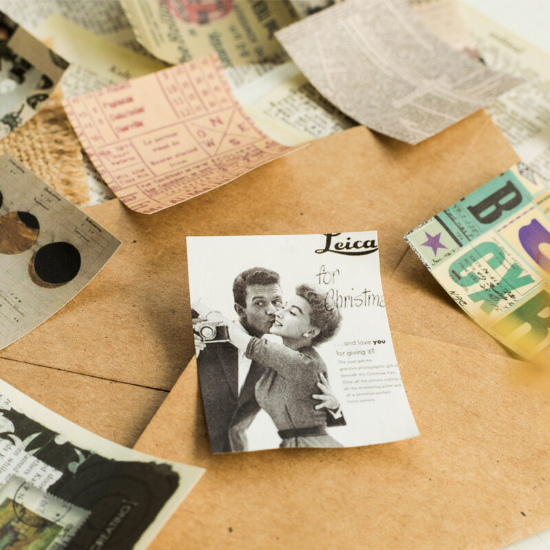 Mr.paper 165pcs/lot Collage Movie Writing Paper Kraft Card Journaling Bullet Scrapbooking Material Paper Retro Words LOMO Cards
