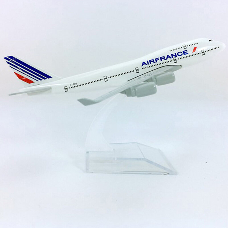 16CM 1:400 mainan pesawat terbang lapisan logam paduan pesawat terbang Model AirFrance Airlines 747 B747 hadiah dewasa