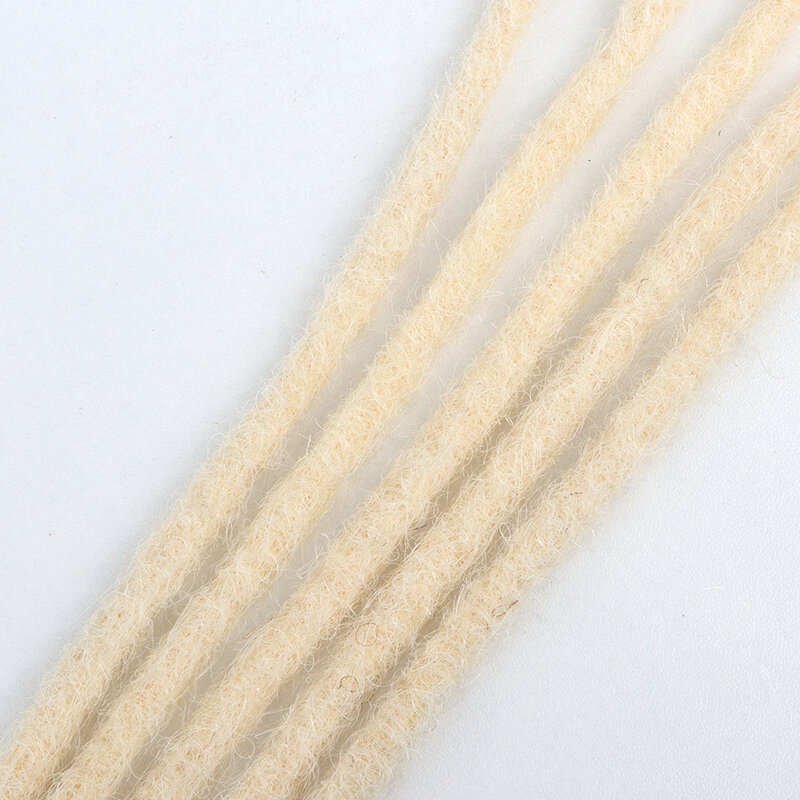 Extensões vastas dos dreads 100% cabelo humano 613 dreadlocks louro completo feito à mão 0.6cm espessura 60 fios