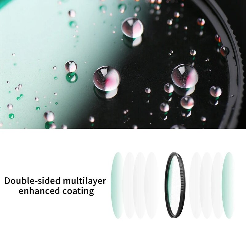 K & F Concept-filtro de lente Black Mist Diffusion 1/4, efectos especiales para grabar vídeos como películas, 37mm, 49mm, 52mm, 58mm, 62mm, 67mm, 77mm, 82mm
