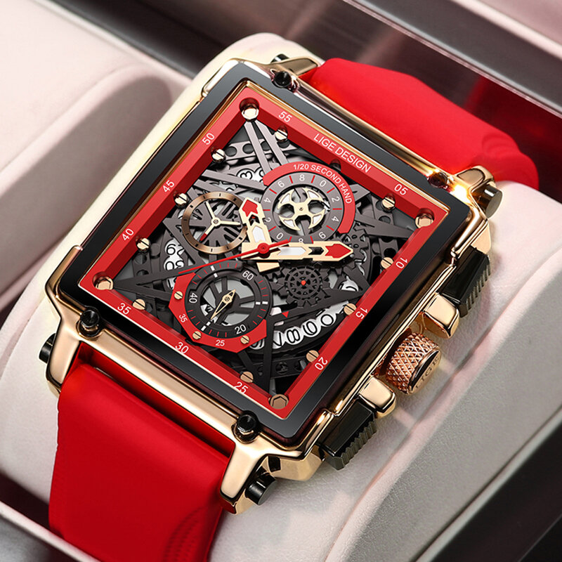 Nuovi uomini creativi guardano i migliori orologi di lusso di marca LIGE orologio sportivo impermeabile Casual da uomo per uomo orologio automatico con data di moda