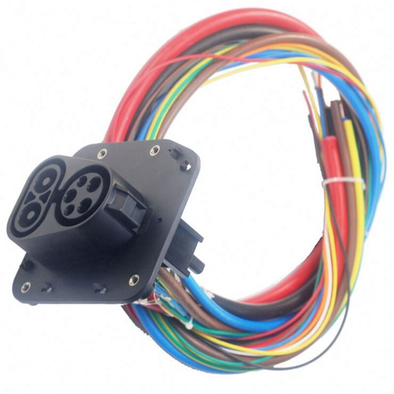 Conector de carga para coche CCS 1 Combo 1 enchufe DC EV cargador 80A 125A 150A 200A IEC 62196-3 entrada con Cable medidor I