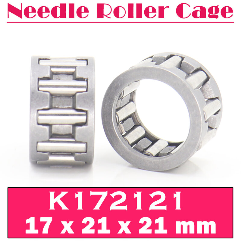 K172121 rolamento 17*21*21mm (2 pces) conjuntos de gaiola de rolo de agulha radial k172121 rolamentos k17x21x21