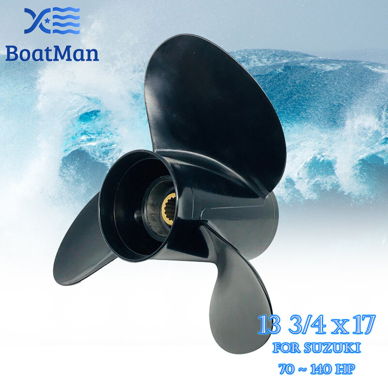 Boat Propeller 13 3/4x17 For Suzuki Outboard Motor 70-140 HP Aluminum 15 Tooth Spline Engine Part Factory Outlet 58100-87L20-019