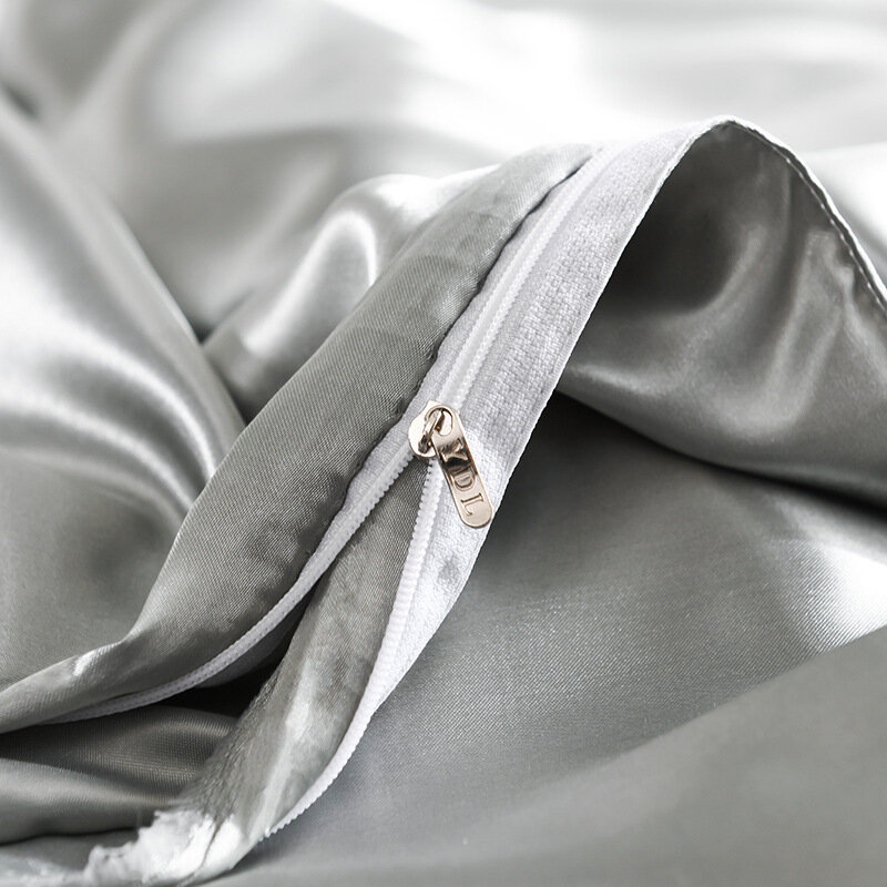 Sábanas planas de seda satinada para hombre y mujer, ropa de cama King Queen sedosa, 1 unidad, venta al por mayor, 100%