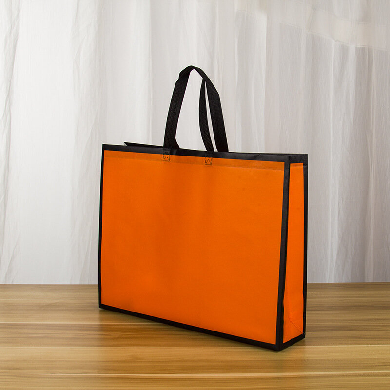 Foldable Shopping Bag Reusable Square Shopping Bag Non-Woven Folding Travel Shopper Bag Patchwork Color Portable Storage Bags