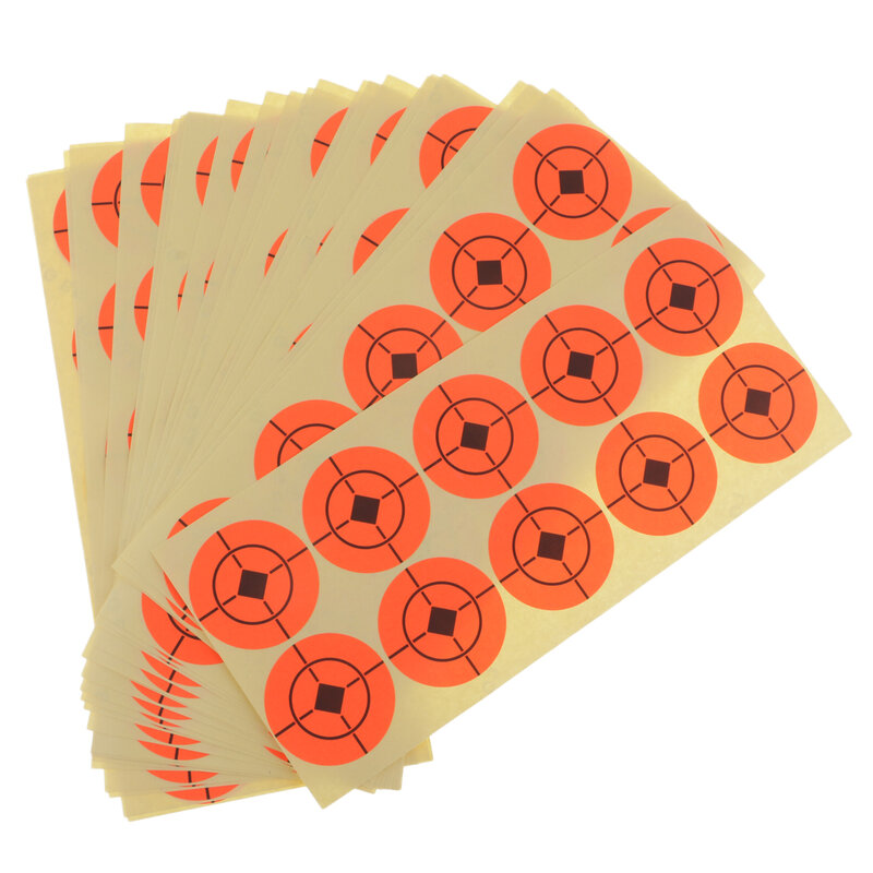Sunnmix 250Pcs 4Cm Lijm Doel Stickers Jacht Schieten Tool Florescent Voor Zowel Lange En Korte Afstand Schieten-oranje