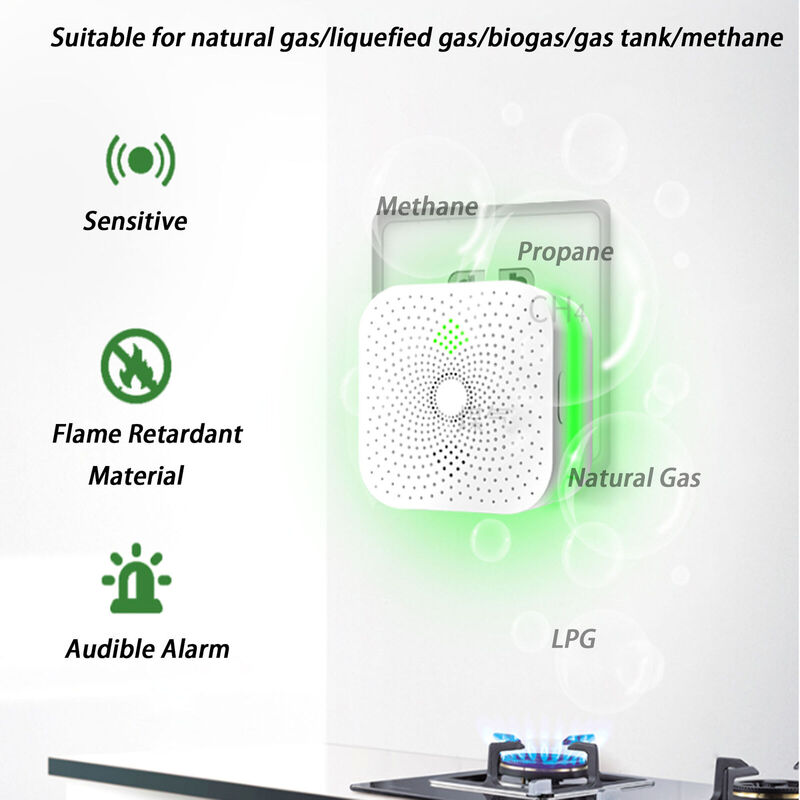 Ch4 detector de gás sensores alarme casa hotel restaurante luz fogo aviso segurança