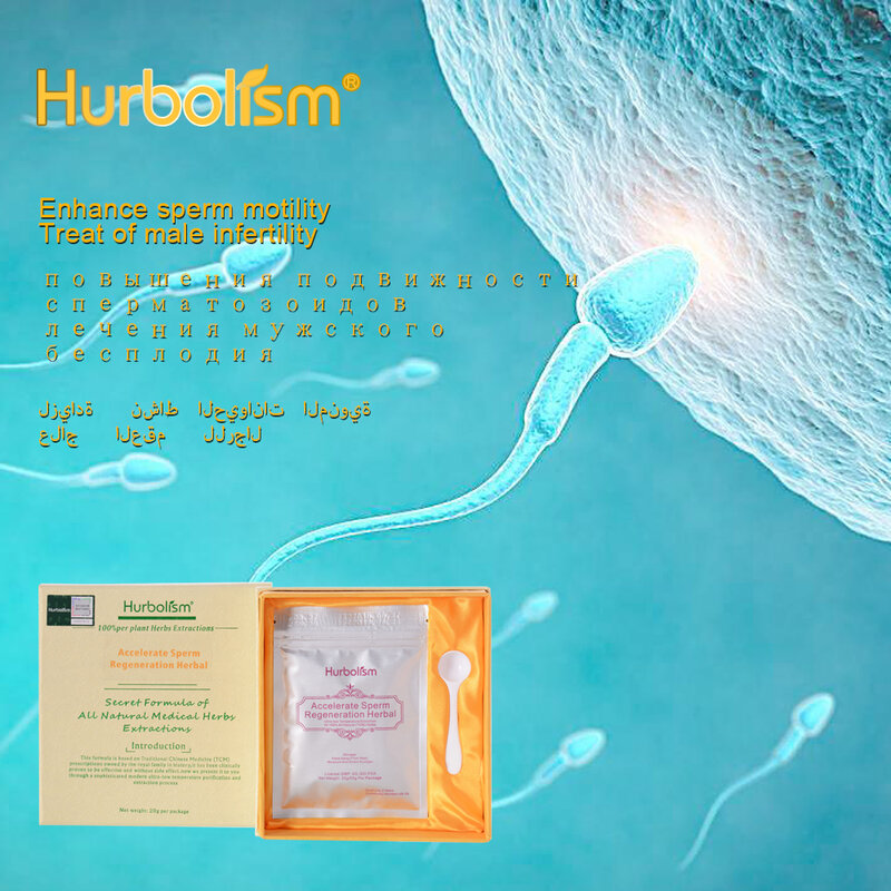 Hurbolism novo pó erval para acelerar a regeneração do esperma, promover a quantidade e a atividade do esperma, tratar da infertilidade masculina.