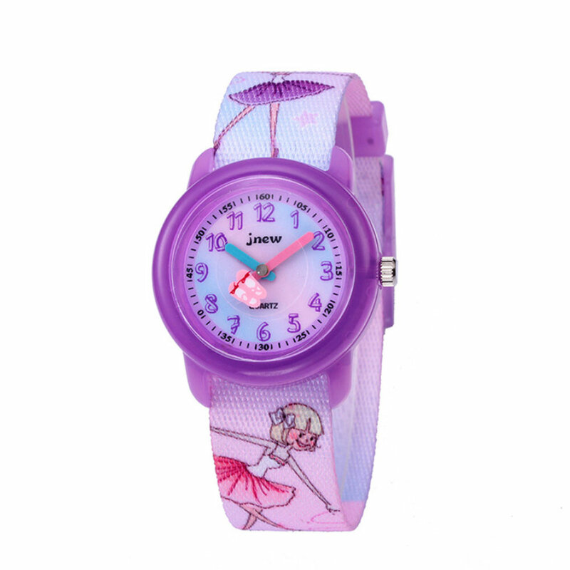 Hoge Kwaliteit Kids Horloge Waterdicht Blauwe Auto Roze Ijs Cartoon Quartz Polshorloge Geweven Horloge Band Klok Voor Jongens en Meisjes