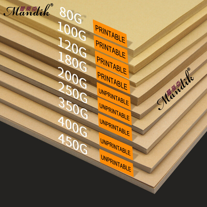 100 листов 150gsm коричневый крафт-бумаги Бумага DIY картон бумага ручной работы Бумага A4