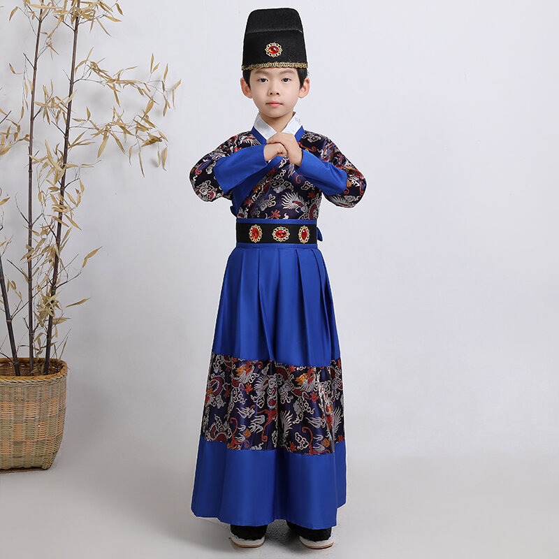 Junge Krieger Bühne Robe Chinesischen Traditionellen Neue Jahr Kleidung Kinder Tang-anzug Leistung Hanfu Ming storm troopers Cosplay
