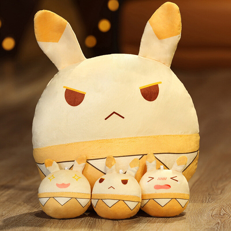 Plush Anime Genshin Impact Slime Cosplay Prop Accessories Bouncing Bomb Plush Toy Keychain Bouncing Bomb Rabbit Pillow Kids Toys