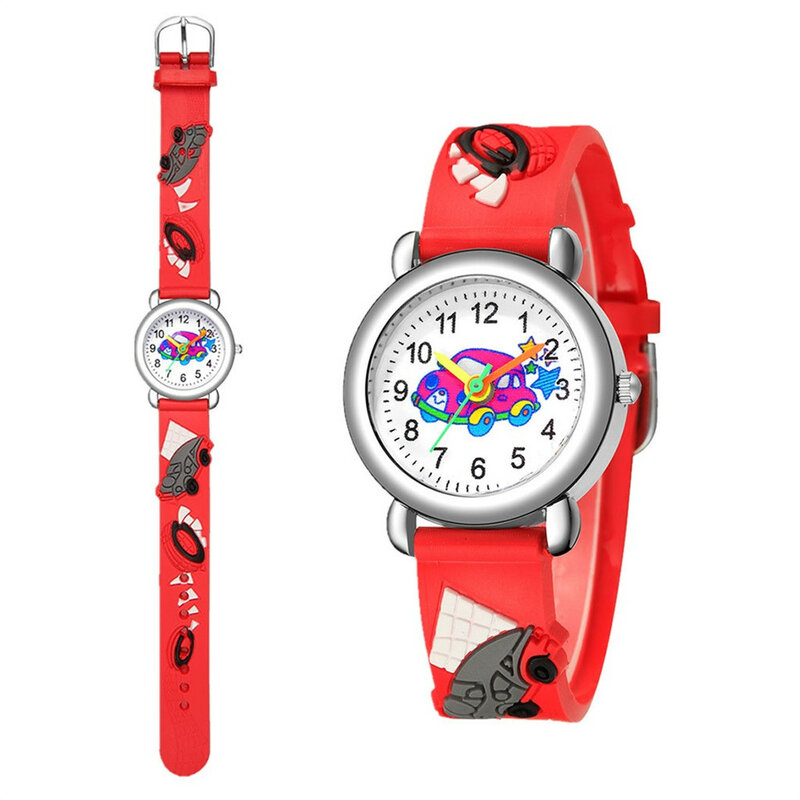 Relojes bonitos con diseño de dibujos animados para niños y niños reloj de pulsera analógico de cuarzo regalo