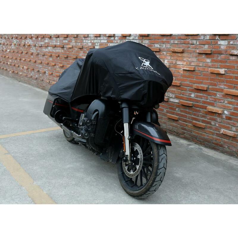 X Autohaux 210T Penutup Sepeda Motor Setengah Tahan Air Luar Ruangan Tahan Debu Hujan Anti UV Penutup Pelindung Skuter Motor M L XL