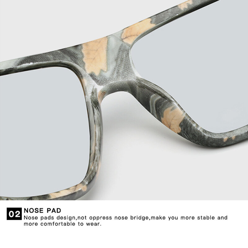 Square Photochromic Sunglasses Men Polarized Chameleon Glasses Driving Shades Sun Glasses Change Color Male Camo oculos gafas