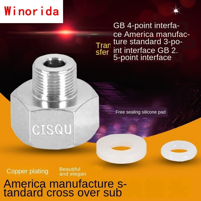 미국 표준 3/8 인치 X 1.5 가는 나사 수도꼭지 2.5 인치 ~/8IN 내부 및 외부 와이어 직접 삼각형 밸브 어댑터